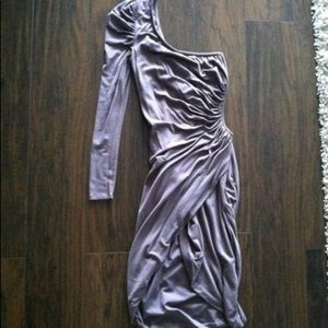 Sexy BEBE Kardashian line one sleeve cut out dress